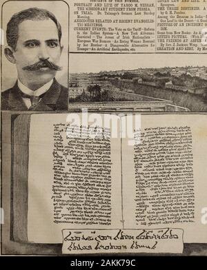 Araldo di cristiana e segni del nostro tempo . E un segno dei nostri tempi. Inserito secondo l Atto di Congreti nell'anno 1886, l'ufficio di (egli bibliotecario di Coneresi a Washington. Vol. IX. No. 51, giovedì. Dicembre 23. 1886. Prezzo, tre centesimi.. Il contenuto di questo numero. Ritratto e VITA DI YAROO M. NEESAN, il missionario studente dalla Persia.IN PROVA. Il dott. Talmages sermone ultimo SundayMorning, aneddoti legati al Regent EVANGELIS-TIC RIUNIONI.Gli eventi attuali: la votazione sulla Tariff-Reformthe sistema indiano-A New York AldermaiConvicted - l arresto dei nazionalisti irlandesi - guerra europea Rumors : Un Err Foto Stock