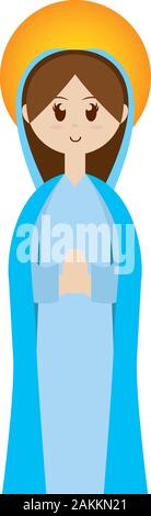 Vergine Maria. Carattere della mangiatoia Illustrazione Vettoriale