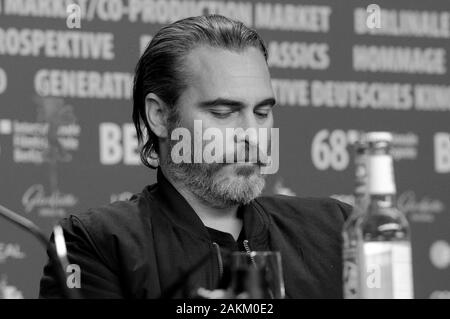 Febbraio 20th, 2018 - Berlino Joachin Phoenix assiste il non preoccupatevi, egli non è lontano a piedi " conferenza stampa durante la Berlinale Film Festival 2018 Foto Stock