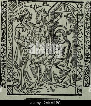 Thomas à Kempis : la sua età e prenota . MVSEYM BRITATi xNlCVM xilografia rkpresp:nting l adorazione dei magi : DA PARIGI EDIZIONE DEL TRATTATO De imitatione Christi EMESSO NEL 1496 DA GEORGIUS MITTELHUS. Struttura dell'imitazione 201 significato di prendi parte alla gioia del tuo padrone ?Ah, quando deve essere questa ? Esso deve essere quando * abbiamo shallall aumento, ma non devono essere tutti cambiato ? ^ si può dubitare se Bernard, Dante, Francesco,Bonaventura, a Kempis, o qualsiasi dreamerever medievale è salito a questa altezza, mai realizzato come Augustinerealized la verità spirituale, come opposto alla philo-sophic sogno o il theolo Foto Stock