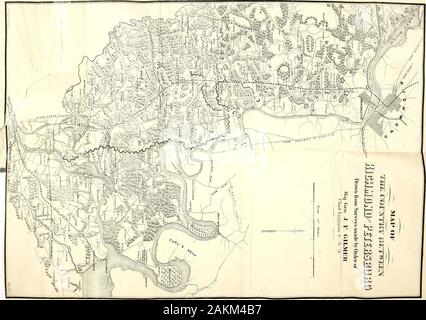 La vita e le campagne del generale Robert ELee . Il vicinityof Winchester, Generale Jacksons corps è stato assegnato il taskof distruggendo il Baltimore e Ohio Eailroad. Questa impor-tant strada era la principale via di comunicazione tra theeast e west e che era stato utilizzato per grande vantaggio da theenemy. Generale Lee ora determinato a danno di tali anextent che avrebbe bisogno di un lungo periodo di tempo per il Federals di ri-coppia. Durante il mese di ottobre che il tratto di strada-ferrovia che si estende da Sir Johns eseguire entro poche miglia ofHarpers traghetto, a una distanza di quaranta miglia, era completamente de-stroyed Foto Stock