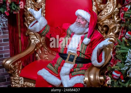 Orlando, Florida. Dicembre 30, 2019. Babbo Natale al Seaworld Foto Stock
