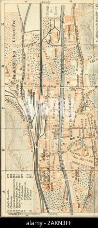 Il nord della Francia : dal Belgio e il Canale della Manica per la Loira, esclusa Parigi e i suoi dintorni : manuale per i viaggiatori . sburg, una distanza di 195 M. - Il scener;ora diventa monotono. 1351/2 M. Blesme-Haussignemont (smalBuffet) è la giunzione per Chaumont (Dijon; balla); vedi R. 4(). 143 MSermaize-les-Bains (caldo. de la Cloche; de la Source, al Etab:lissement), sul Saulx, con una piccola Etablissement de bains, 1/2 Mfrom stazione, alimentato da una sorgente minerale assimilabile a quello 0Contrexeville (p. 335). AVe incrocio successivo la Saulx, il Reno e Marne Canal e thiOrnain, e raggiungere ( Foto Stock