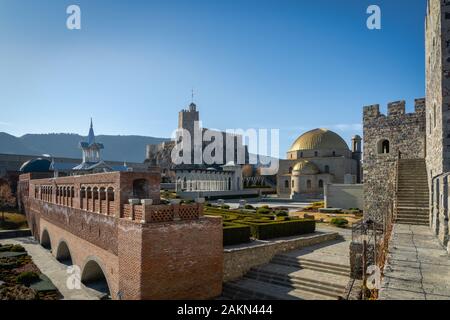 Akhaltsikhe, Georgia - Dicembre 2019: Rabati complesso del castello di Akhaltsikhe è famoso castello medievale sito complesso in Georgia e popolare per i turisti. Foto Stock