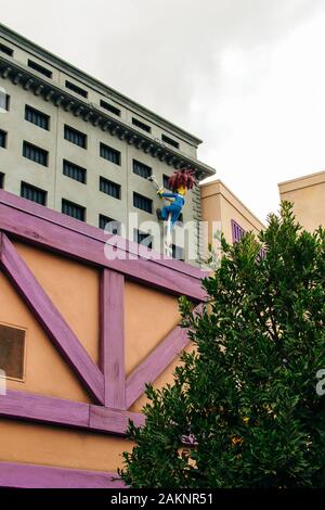 Los Angeles, Hollywood, Stati Uniti d'America - Luglio 2019 Simpsons ride in Universal Studios park Foto Stock