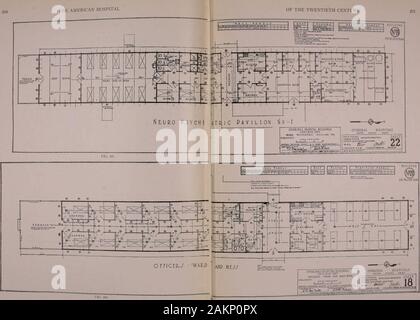 L'ospedale americano del ventesimo secolo; un trattato per lo sviluppo di istituzioni mediche, sia in Europa che in America, dall'inizio del secolo attuale . Foto Stock