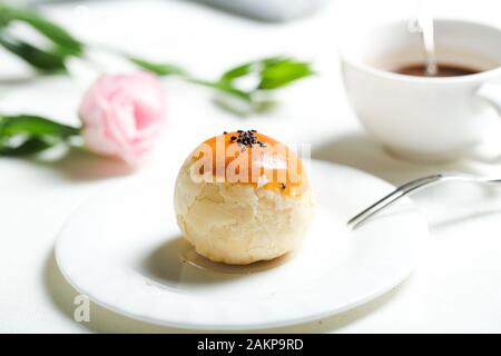Croccante e delizioso caffè al mattino Foto Stock