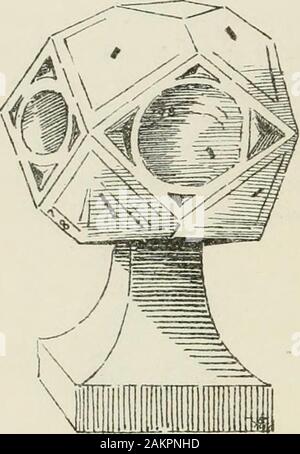 A tacche e architettura domestica della Scozia, dal XII al XVIII secolo . si fermò qui e la colombaia quali rimane ancora.Craigton, Linlithgowshire.-Solo la testa e breastof questo a forma di leone dial-supporto esiste (Fig. 1624). Thereis un ordinatamente scolpiti abacus sulla testa del leone per thedial a poggiare su. Pitfirrane, Fifeshire (vedere Vol. in p. 572).-dial-pietra che appoggia su tale ammenda a forma di leone piedistallo (Fig.1625) è perso. La figura contiene tra il suo fore-pawsa scudo, contenente un lion passant regardant, oltre threepiles, la conoscenza della Halketts di Pitfi Foto Stock