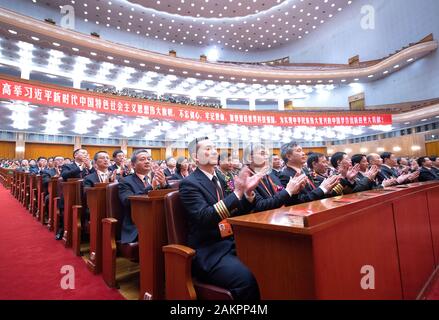 Pechino, Cina. Decimo gen, 2020. Il National Science and Technology Award conferenza si terrà a Pechino, capitale della Cina, 10 gennaio, 2020. Credito: Yan Yan/Xinhua/Alamy Live News Foto Stock