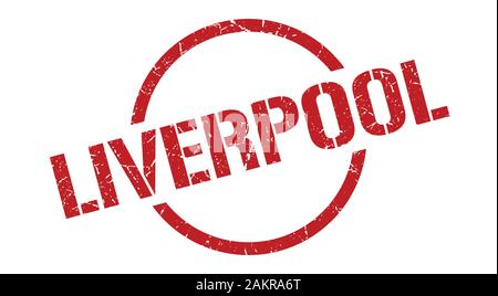 Timbro di Liverpool. Liverpool grunge round segno isolato Illustrazione Vettoriale