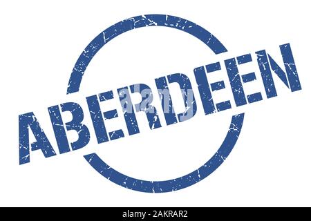 Timbro di Aberdeen. Aberdeen grunge round segno isolato Illustrazione Vettoriale