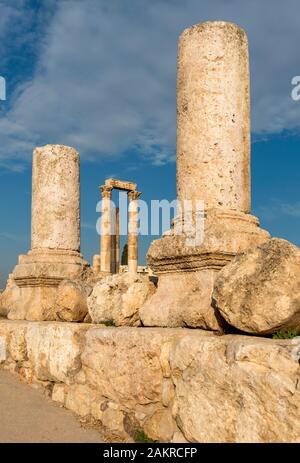 Tempio di Ercole, Amman Cittadella, Amman, Giordania Foto Stock
