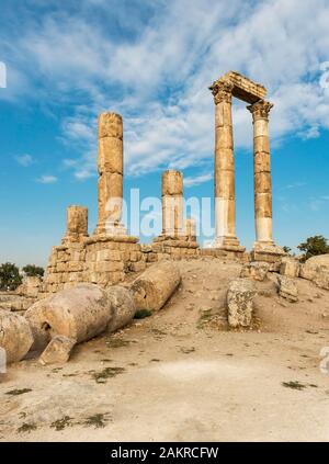 Tempio di Ercole, Amman Cittadella, Amman, Giordania Foto Stock
