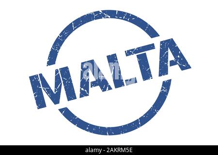 Timbro di Malta. Malta grunge round segno isolato Illustrazione Vettoriale