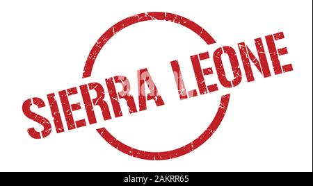 Sierra Leone timbro. Sierra Leone grunge round segno isolato Illustrazione Vettoriale