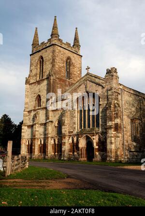 Santa Maria al priorato di Chiesa, Canons Ashby, Northamptonshire, England, Regno Unito Foto Stock