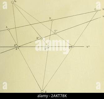 Origine e sviluppo del teorema fondamentale della geometria proiettiva . Fig. 2 ILATE 2. Fig. 1 A B? EDI. GKC J -o o-o-o- o o o-o o o- una o o ?o- Fig. 3 B o- -o- D 11 esso PJATE 3 A* A B AJ D til &gt; Fino S PLATK Foto Stock