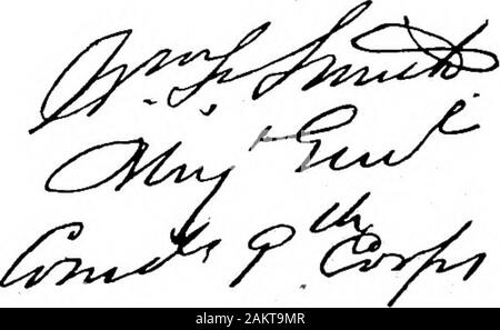 Reminiscenze personali di James AScrymser, in tempo di pace e in tempo di guerra . Riprodotto da il permesso di editori. Professional memorie. breve ma efficace dichiarazione che il suo comando sarebbe lotta quando-sempre e ovunque sia ordinato e che la demoralizzazione solo delle quali egli era consapevole era in quella tenda. La scena, come ho detto, deve essere stato un drammatico.Dopo il commento del generale Smith la conferenza ha rotto. Itis sufficienti per affermare che la proclamazione di condizionale emanci-nenti la partecipazione è stato letto il giorno seguente per l'esercito, a vestire parade, asordered dal Presidente Lincoln. 37 th Foto Stock