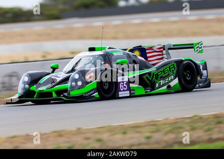 Tailem Bend, South Australia. Il 10 gennaio 2020; la curva Motosport Park, Tailem Bend, South Australia, Australia; Asian Le Mans, 4 ore di curvatura, giorno di pratica; il numero 65 Viper Niza Racing LMP3 pilotato da Douglas Khoo, Dominic Ang, durante le prove libere 1 - Editoriale usare carte di credito: Azione Plus immagini di sport/Alamy Live News Foto Stock