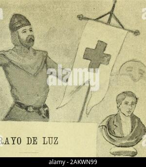 La Mujer . HATO DE LUZ Ya nada al cielo del recuerdo empaña :Sobre la noche de pasión me¿quinaSe levanta la antorcha matutinaY en la onda clara del amor se baña. Extinguido el rencor, muerta lasañaUn sagrado ideale los ilumina...¡Y viva la República ArgentinaUnida siempre con la nobile España! Es su destino. De grandezas llenoEn sus glorias fulgura el mismo ra5O:Que las almas de Daoiz y de Moreno, Siendo n.a. antorchade esplendorsereno,figlio Auroras dos para el Sol de Mayo...lY adelante la estirpe de Pelayo! Ernesto M. Barreda. Foto Stock