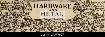 Merchandising Hardware (gennaio-giugno 1902) . Offriamo una linea completa di metalli. Il Canada e la piastra di ferro galvanizzato dal magazzino o per l'importazione. Saremo lieti di citare l. KEMP Manufacturing Co., TOR0^ CANADA.. VOL. XIV. MONTREAL e Toronto. Maggio 17, 1902. N° 20. Presidente: JOHN BAYNE Mac PERDITA, Montreal. ,H MacLean Publishing Co. Gli editori di limitata degli scambi quotidiani quali circuiti-late nelle province di British Columbia,nord-Ovest Territori, Manitoba, Ontario, Quebec, Nova Scotia, del New Brunswick, P.E.Isola e Terranova.uffici, Montreal - - - 232 McGill Street. Telefono 1255. Toronto - - Foto Stock