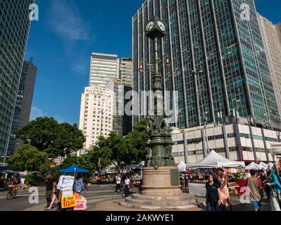 Carioca Square, Rio de Janeiro, Brasile. Foto Stock