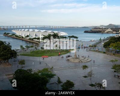 Il Museo di domani, Maua Square, Centro di Rio de Janeiro in Brasile. Foto Stock