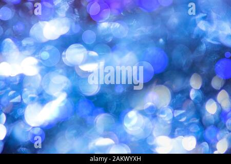 Bokeh sfondo astratto in colori blu. Motivo o sfondo sfocato per il design Foto Stock