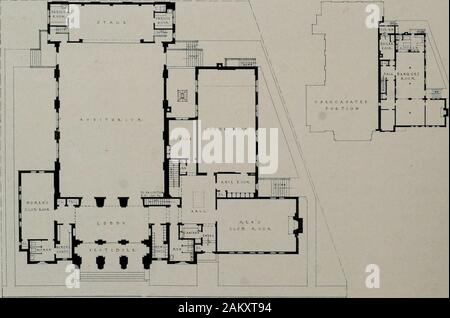 Architetto e ingegnere . VETERANS Memorial Building, San Leandro, California Henry H. Meyers, Architetto George R. Klinkhardt e Mildred S. Meyers, architetti associati. Piani, Veterans Memorial Building, San Leandro Henry H. Meyers, Architetto George R. Klinkhardt e Mildred S. Meyers, architetti associati all'architetto e ingegnere ^ 18 ? Agosto. Diciannove trentacinque j|l Foto Stock