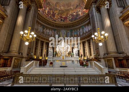 Modificare l'Eglise Sainte-Marie-Madeleine - o la chiesa di Madeleine, Parigi, Ile-de-France, Francia Foto Stock