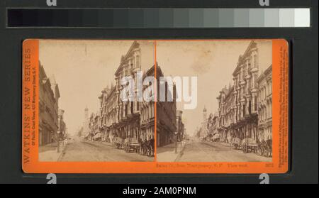 Sutter Street, da Montgomery, SF - Vista Ovest Sutter Street, da Montgomery, S.F. - Vista Ovest.; Sutter Street, da Montgomery, S.F. - Vista Ovest. Foto Stock