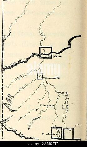 La storia dello stato dell'Indiana : fin dalle prime esplorazioni dai francesi al tempo presente, contenente un conto dei principali diritti civili e politici e le vicende militari, da 1763 a 1897 . il ces-sion era in Ohio. No. 2.-sei chilometri quadrati alla confluenza di San Maryand San Giuseppe fiumi, compresa Fort Wayne; anche ceduto dal trattato di Agosto 3, 1795. No. 3.-due chilometri quadrati sul Wabash, alla fine del Portage di Miami del lago; inoltre ceduto dal trattato di Agosto 3, 1795. No. 4.-sei chilometri quadrati a Ouiatenon, o vecchio WeaTowns, sul Wabash; anche ceduti dal trattato di Augu Foto Stock