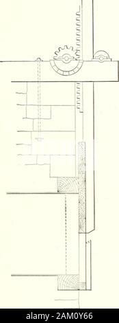 Acqua-power; uno schema di sviluppo e di applicazione di energia di fluire acqua . PlG 115. pensed con, ma la loro omissione è suscettibile di provocare incidenti andderangement. Per esempio, quando il cancello è in giù è heldfirmly dalla pressione dell'acqua, e il dente di arresto è passibile di CO UNTER PESO. 261 sarà fuori luogo. In questa condizione, se l'acqua viene prelevata offfrom il bacino fornendo l'apertura, la porta è passibile di dropout di sue connessioni. In questa struttura le plance vengono. Fig. 116. tongued e scanalato, ma ciò non impedisce una perdita in corrispondenza theends del listone ci dovrebbe essere Foto Stock