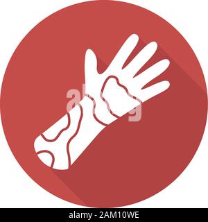 La dermatite da contatto, orticaria glifo icona. Arrossamento della ...