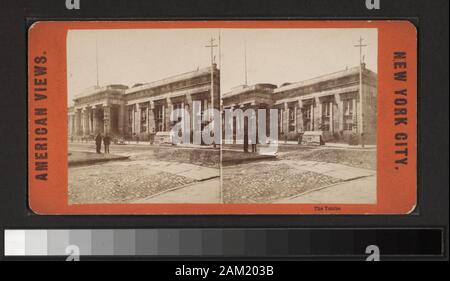 Le tombe include viste da Anthony, Alfred S. Campbell, C. W. Woodward e altri fotografi ed editori. Robert Dennis raccolta di vista stereoscopica. Titolo ideato da cataloger. Viste le tombe, incluse le viste sul cortile e sul Ponte dei Sospiri e vedute della Penitenzieria su Blackwell Island, compreso un giardino in primo piano. Alcune visualizzazioni duplicate.; le tombe. Foto Stock