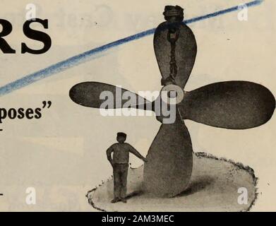 Canadian transportation & distribution management . Comunicare YourRequirements per :- bronzo eliche solido e anche di sezione ad alto grado di bronzi per scopi di ingegneria rappresentante canadese THOMAS JARDINE285 BEAVER HALL HILL,MONTREAL Ufficio principale e fonderia: AMERICAN MANGANESE BRONZE CO. HOLMESBURG, Phila., PA.U. S. A.. Diametro 16-6 propellercast da noi. 58 ferroviarie canadesi e mondo marino Agosto, 1921. Foto Stock