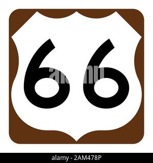 La US Route 66 segno Foto Stock