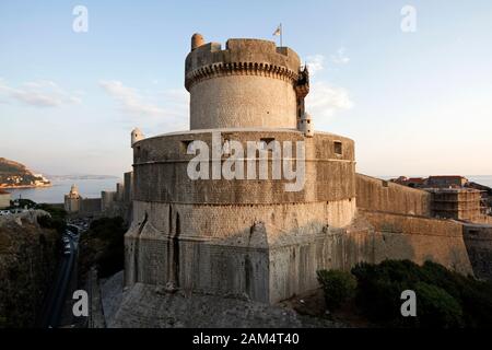 Fort Minceta, mura della città di Dubrovnik, UNESCO, Croazia Foto Stock