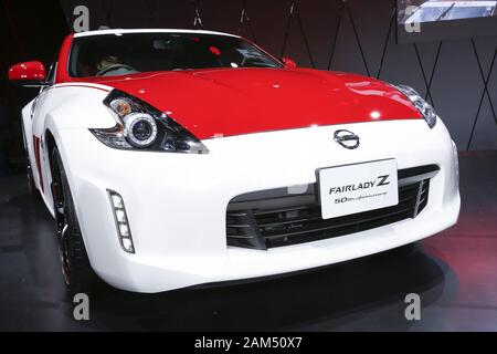 Chiba, Giappone. Xi gen, 2020. La Nissan Fairlady Z sul display al Tokyo Auto Salon 2020 a Makuhari Messe International Convention Complex. Tokyo Auto Salon è un automobile exhibition mostrando le loro più recenti soluzioni tecnologiche e prodotti per auto. Il trade show corre da gennaio 10 a 12. Credito: Rodrigo Reyes Marin/ZUMA filo/Alamy Live News Foto Stock