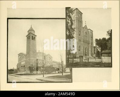 Viste di Lowell e in prossimità di . ST. ANNES CHIUICHThe episcopale primo cimrcli costruito in Lowi-ll ami un esempio degno di nota ""f vecchio architetto inglese-ure. Per quasi sessanta anni il suo pastore è stato il Rev. Teodoro Edson, D. D. HIGHLAND CONGKEGATIONAL CHURCHHuilt in 18S4 nel cuore del quartiere residenziale conosciuta come Highlantls.. Chiesa grazia, Cunier universalista di Princeton e a sud il cantone di strade. Costruita in mattoni in uno stile unico di architettura, una combinazione della moschea e moderna casa di worshiii. ST. PETERS CHIESA CATTOLICA ROMANA Gorbam Street, di fronte alla County Court House. Costruito in granito Foto Stock