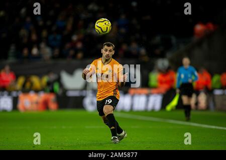 Wolverhampton, Regno Unito. Xi gen, 2020. Jonny di Wolverhampton Wanderers durante il match di Premier League tra Wolverhampton Wanderers e Newcastle United at Molineux, Wolverhampton sabato 11 gennaio 2020. (Credit: Alan Hayward | MI News) La fotografia può essere utilizzata solo per il giornale e/o rivista scopi editoriali, è richiesta una licenza per uso commerciale Credito: MI News & Sport /Alamy Live News Foto Stock