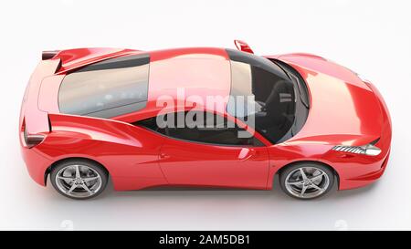 Auto moderna isolata su veicolo concept bianco. rendering 3d Foto Stock