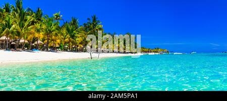 Paradiso tropicale in Le Morne,isola Mauritius. Foto Stock