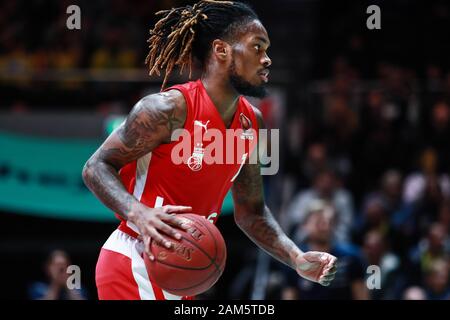 Braunschweig, Germania, 14 dicembre 2019: Parigi Lee di Brosse Bamberg in azione durante la partita di Basketball BBL Pokal Braunschweig vs Bamberg Foto Stock