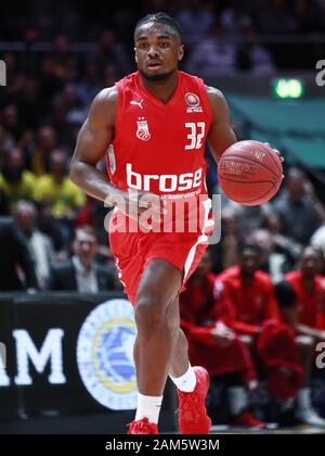 Braunschweig, Germania, 14 dicembre 2019: Retin Obasohan di Brose Bamberg in azione durante il BBL Pokal gioco Lowen Braunschweig vs Brose Bamberg Foto Stock