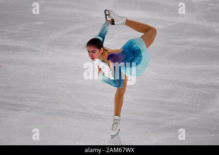 Losanna, Svizzera. 11th, 2020 gen. SCHERMANN Regina compete nelle donne il programma a breve durante il Lausanne 2020 Olimpiadi della Gioventù a Losanna Skating Arena il Sabato, 11 gennaio 2020. Losanna, Svizzera. Credito: Taka G Wu/Alamy Live News Foto Stock