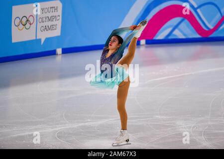 Losanna, Svizzera. 11th, 2020 gen. SCHERMANN Regina compete nelle donne il programma a breve durante il Lausanne 2020 Olimpiadi della Gioventù a Losanna Skating Arena il Sabato, 11 gennaio 2020. Losanna, Svizzera. Credito: Taka G Wu/Alamy Live News Foto Stock