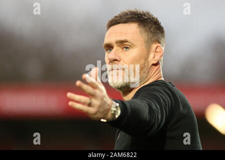 Salford, Regno Unito. Xi gen, 2020. SALFORD, Inghilterra - gennaio 11th Salford City FC manager Alexander Graham durante il cielo scommettere League 2 match tra Salford City e Northampton Town a Moor Lane, Salford sabato 11 gennaio 2020. (Credit: Tim Markland | MI News) Credito: MI News & Sport /Alamy Live News Foto Stock