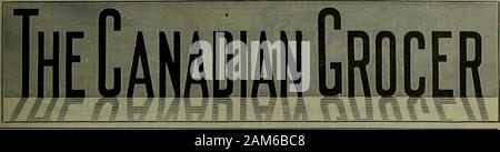 Canadian grocer luglio-dicembre 1898 . Questa rivista è il più grande pagato la circolazione e la più grande adver-tising patrocinio di qualsiasi carta di generi alimentari in America. Dimostriamo.. Vol. XII. (Pubblicato settimanalmente) a Toronto e Montreal, Luglio 8, 1898. ($2,00 all'anno) n. 27 COME IL PEPE è adulterato. Pepe nero del mercato è thedried frutti immaturi di Piper nigrum,uno della famiglia piperceae. Thefamily include quattro impianti di grande utilità tomankind. Piper nigrum, nero e il pepe bianco ;piper longum, lungo il pepe; Piper cubeba,cubeb bacche; artante elongata, matico.Capsicum, o cosiddetto Pepe rosso è n Foto Stock
