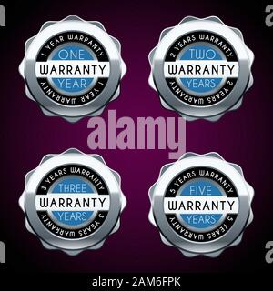 Premio Silver badge vendita set. Elementi colorati. Illustrazione Vettoriale